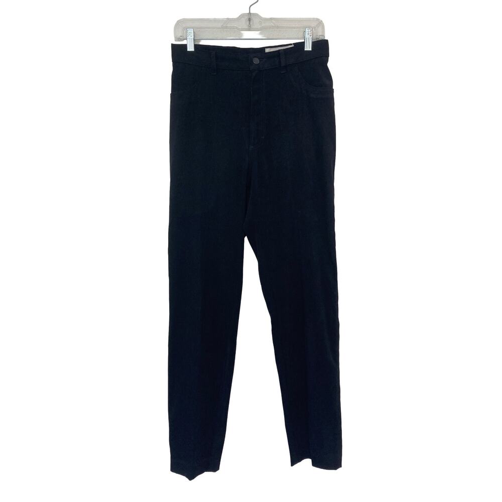 Vintage 80's Soffia Retro Grunge Punk High Rise Tapered Straight Leg Black Pants